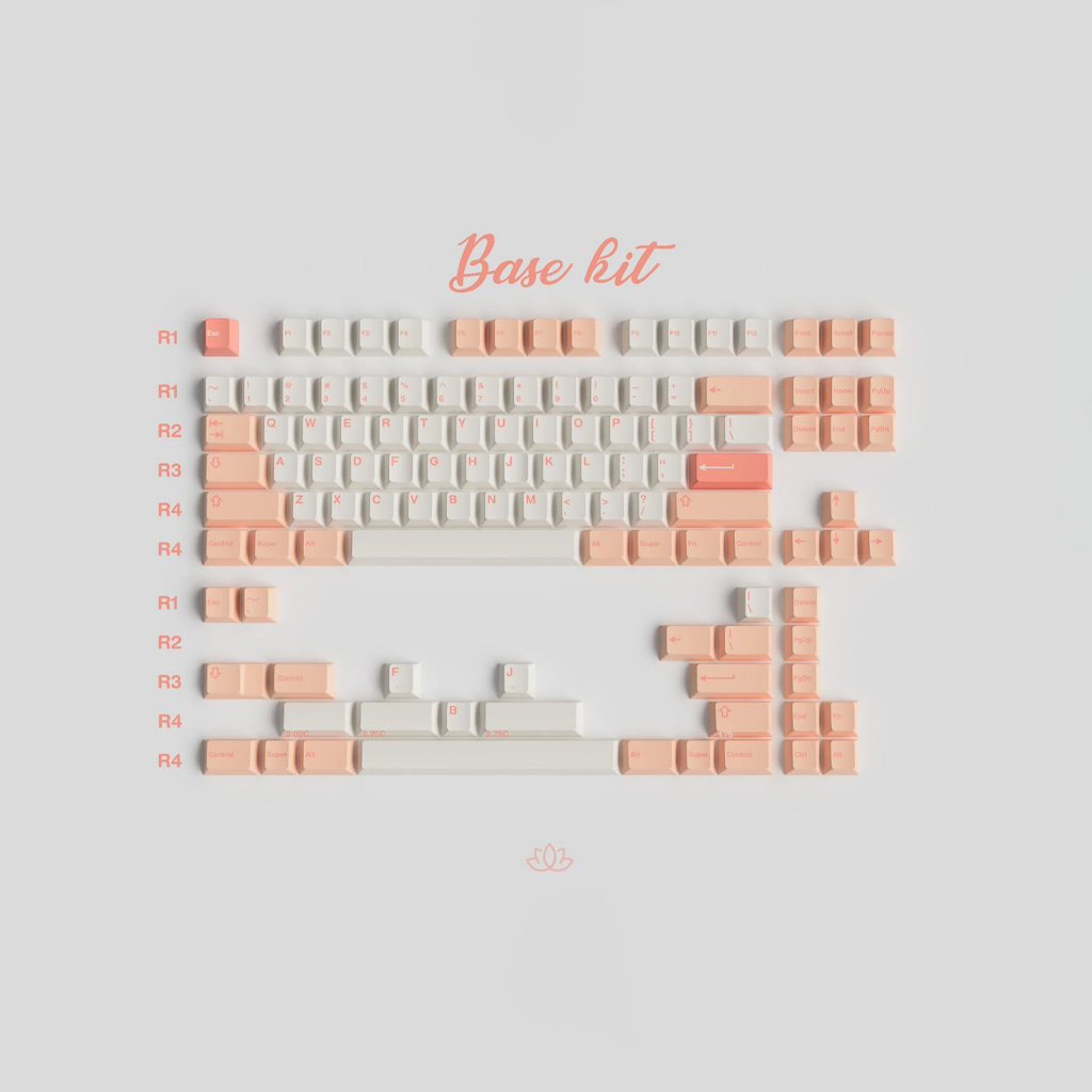 Keycap Cherry GMK Peach n Cream Lite ABS Doubleshot