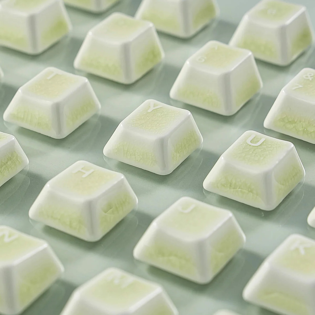 Keycap sứ Cerakey V2 - Green Crazed