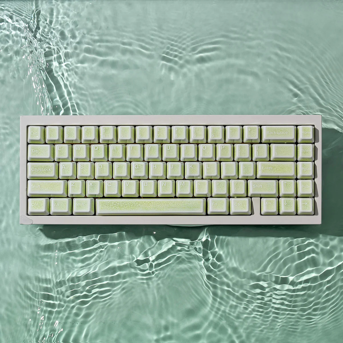 Keycap sứ Cerakey V2 - Green Crazed