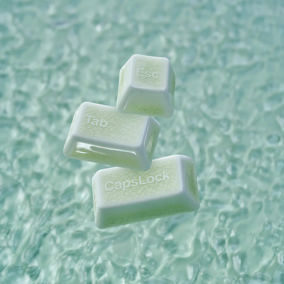 Keycap sứ Cerakey V2 - Green Crazed