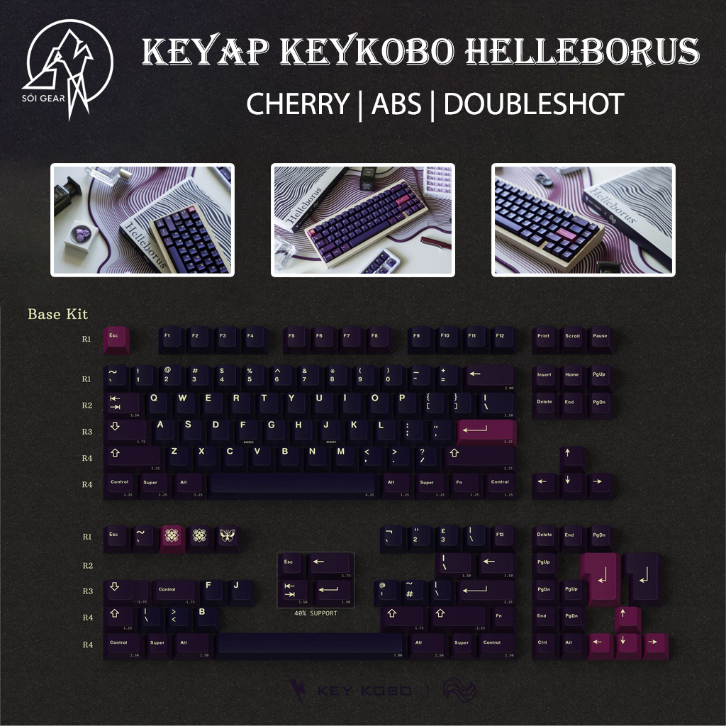 Keycap Cherry KeyKobo Helleborus ABS Doubleshot