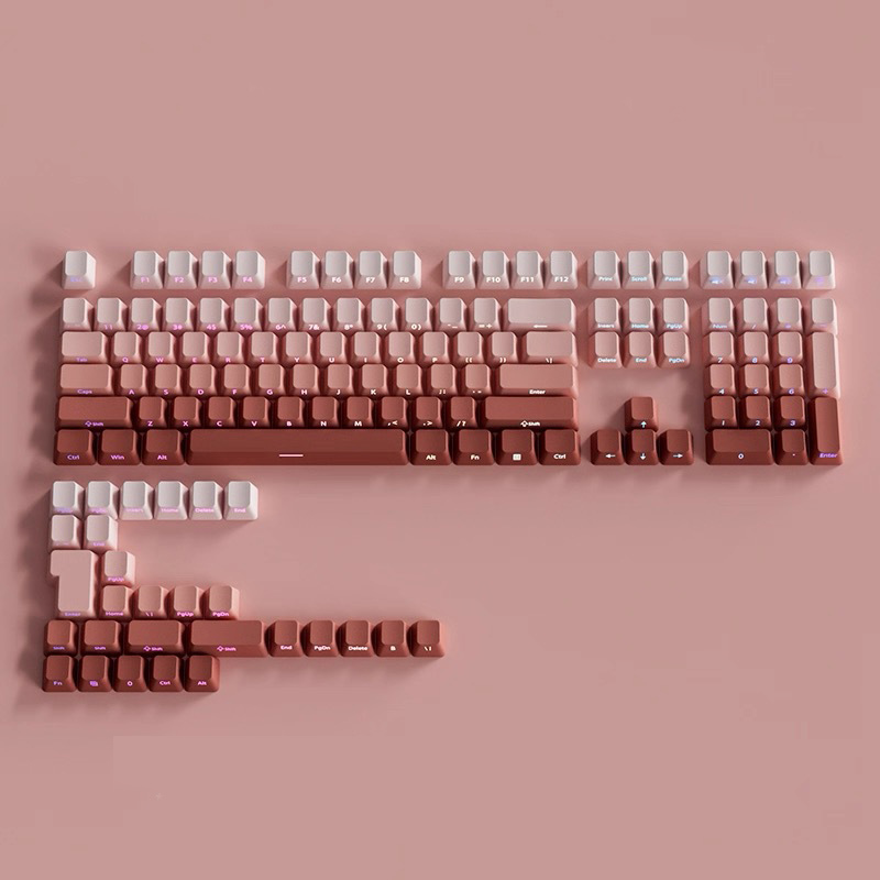 Keycap OEM PBT Ninja Gradient Xuyên led - Hồng