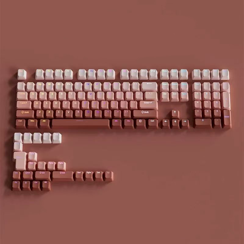 Keycap OEM Gradient Xuyên led PBT- Hồng