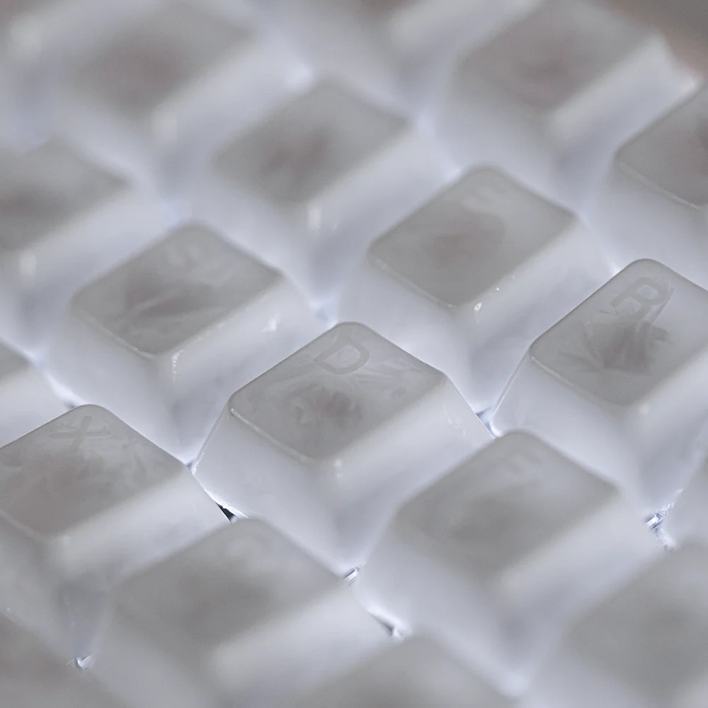 Keycap Sứ Cerakey - White Ice Crystal