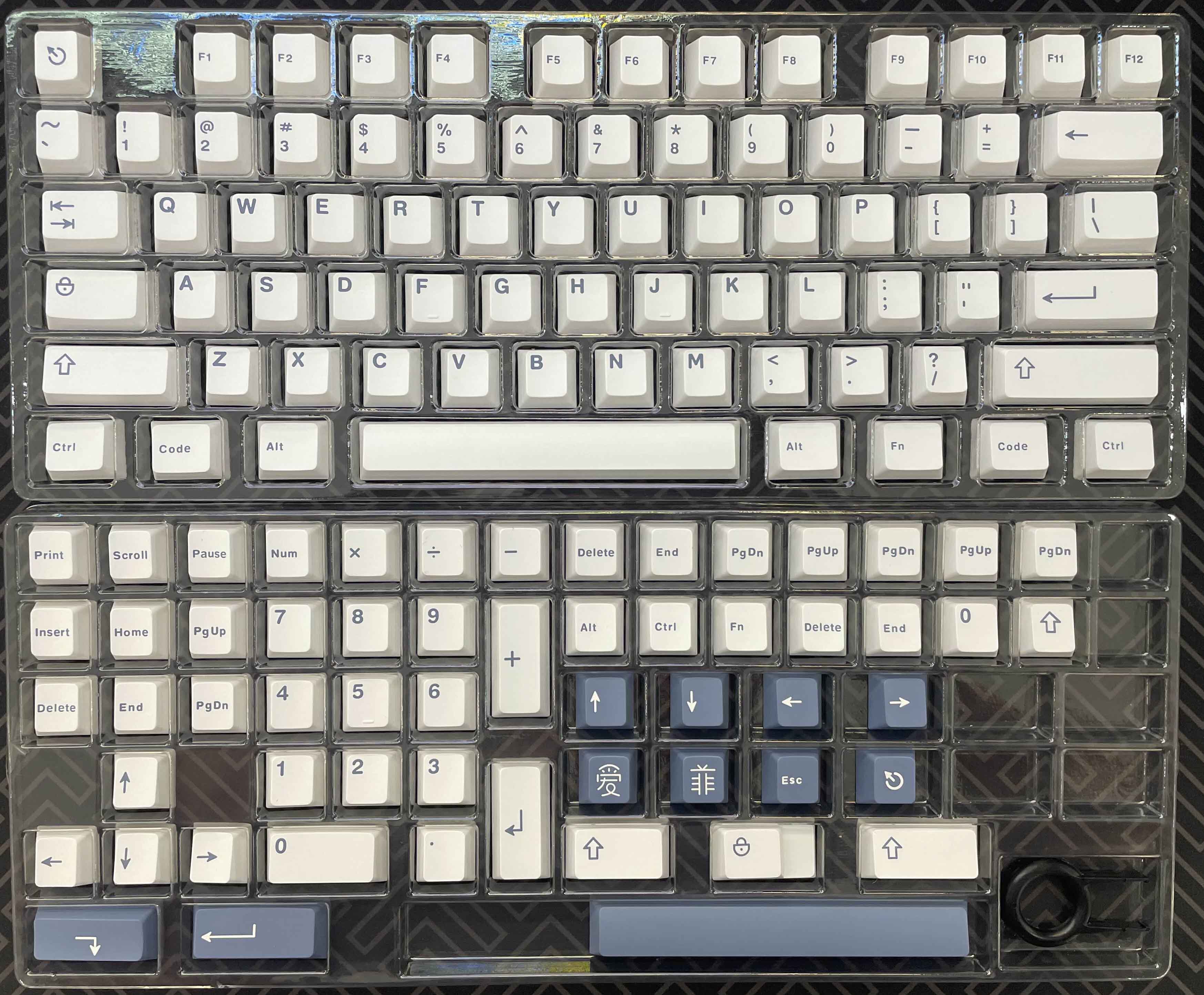 Keycap Cherry Aifei Icon Arctic ABS Doubleshot - Light base
