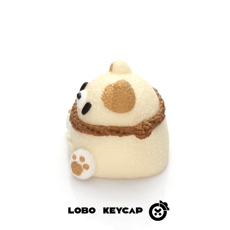 Keycap Lobo Artisan Gấu đeo khăn