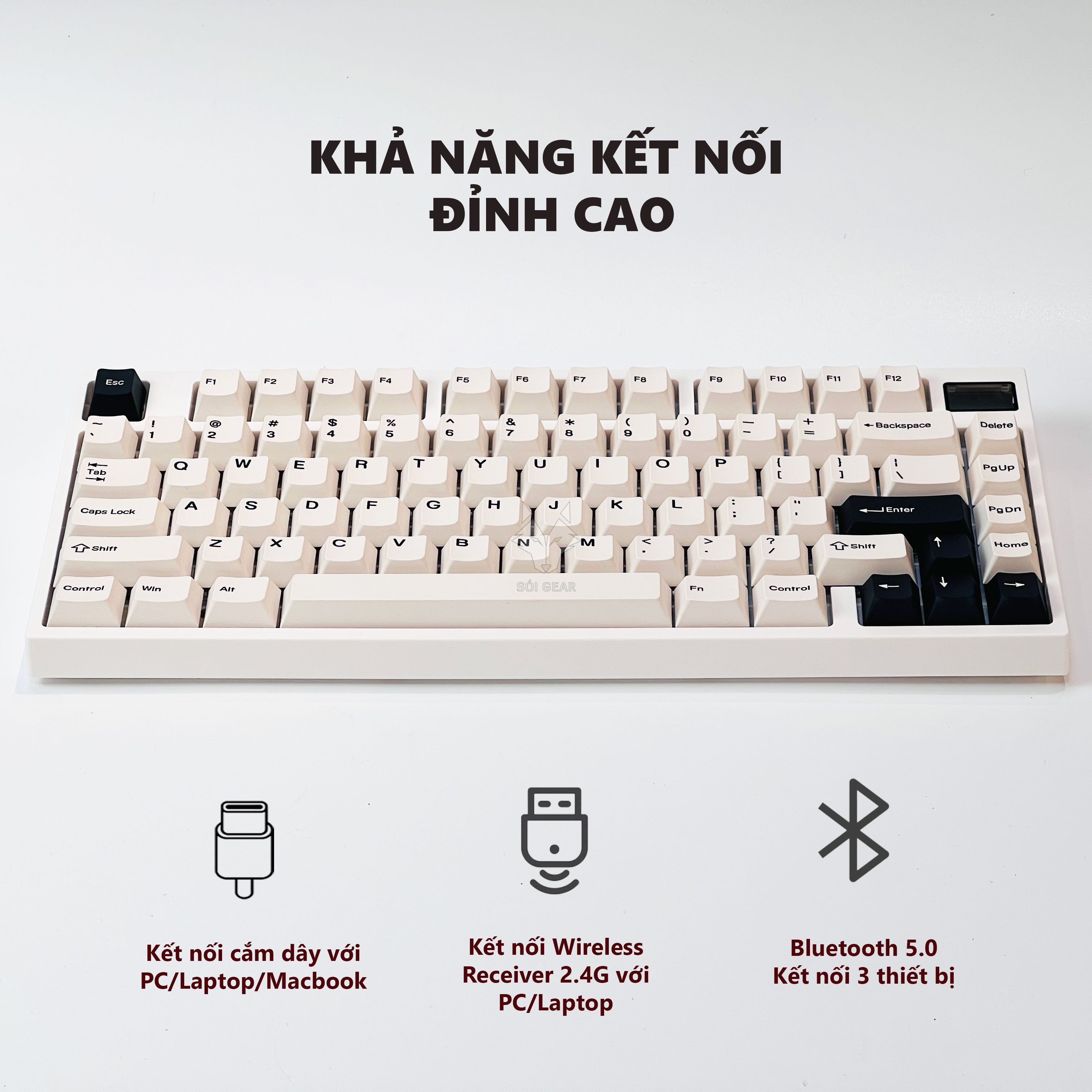 [In Stock] Bàn phím cơ Keydous NJ81- Mạch xuôi