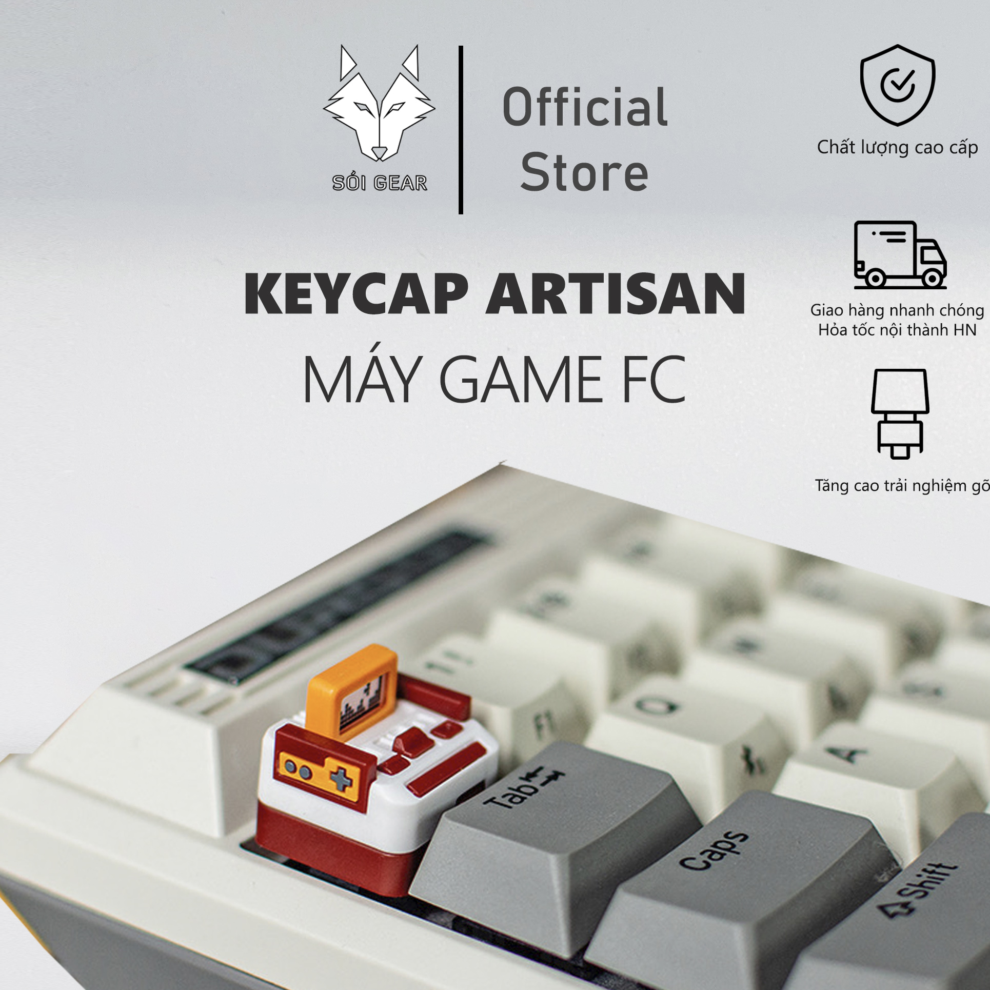 Keycap Artisan Máy Game FC