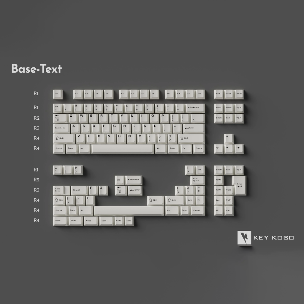 Keycap Cherry KeyKobo BOW TEXT KKB ABS Doubleshot