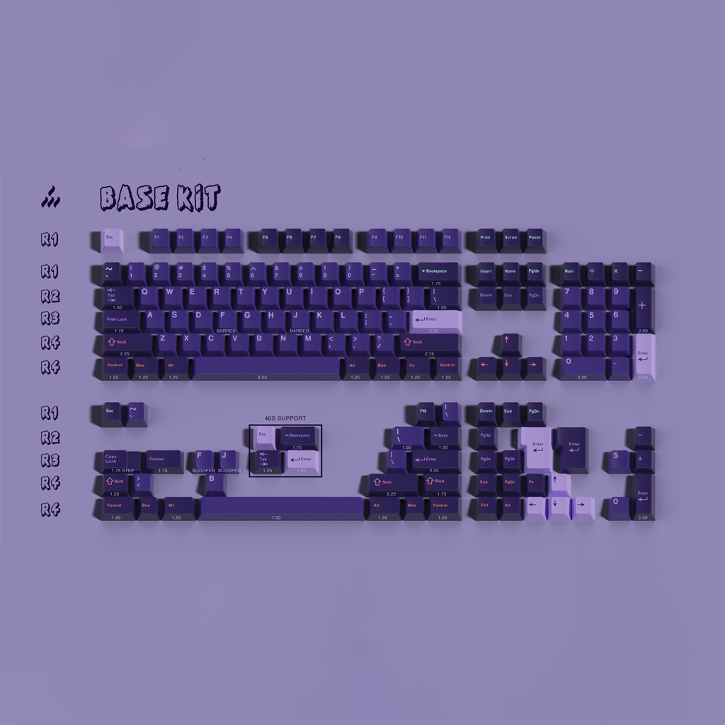 Keycap Cherry KeyKobo Poltergeist ABS Doubleshot