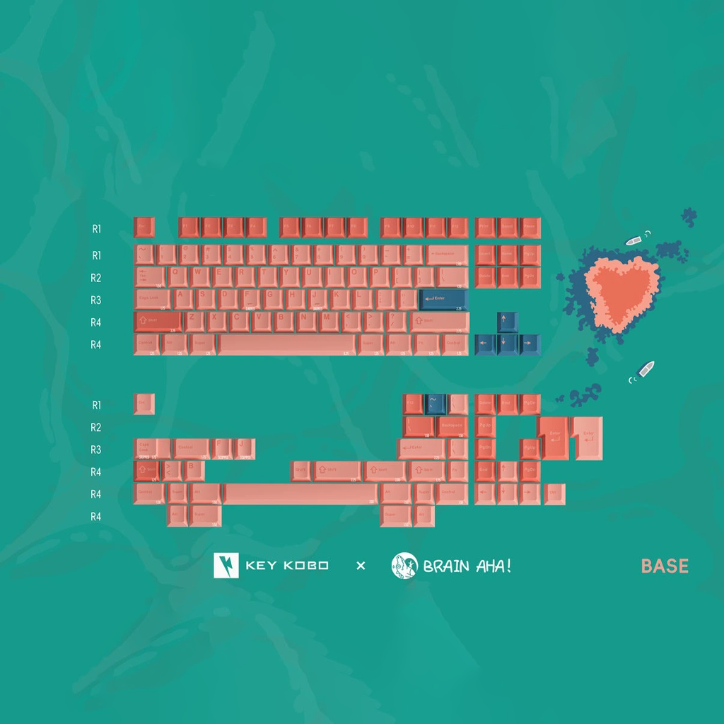 Keycap Cherry KeyKobo The Great Barrier Reef ABS Doubleshot