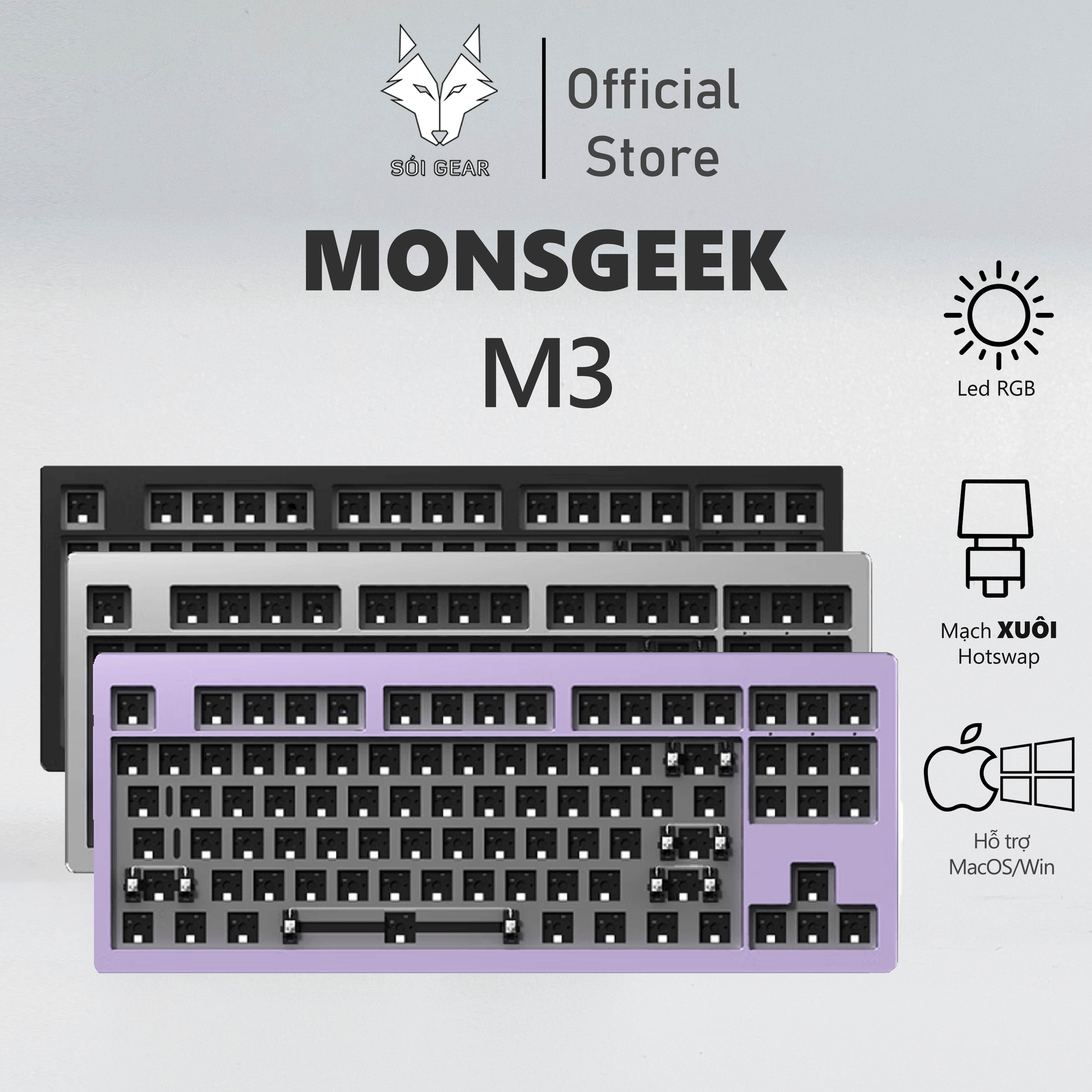 [In Stock] KIT Bàn phím cơ Monsgeek M3 | Case nhôm