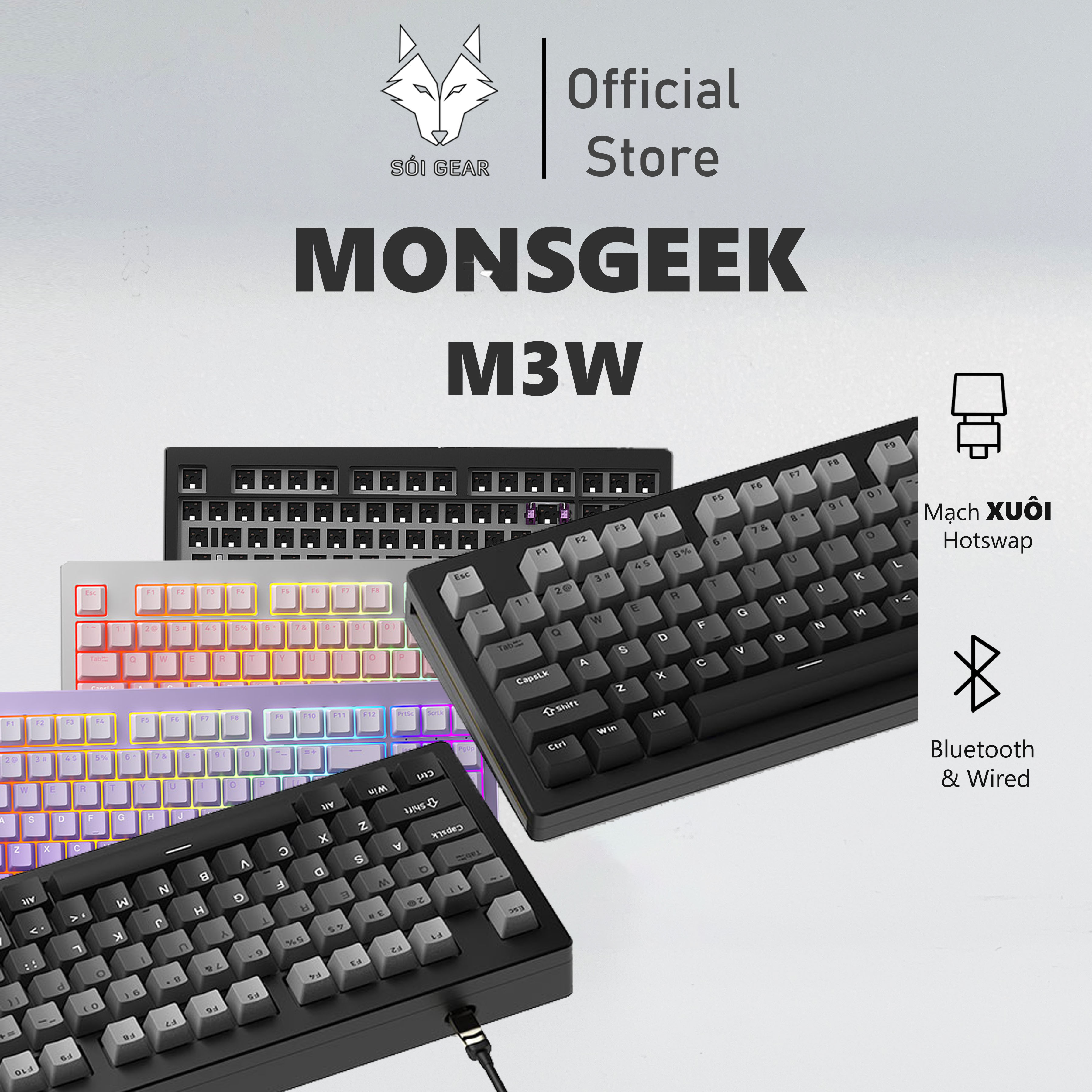 [In Stock] Bàn phím cơ Monsgeek M3W