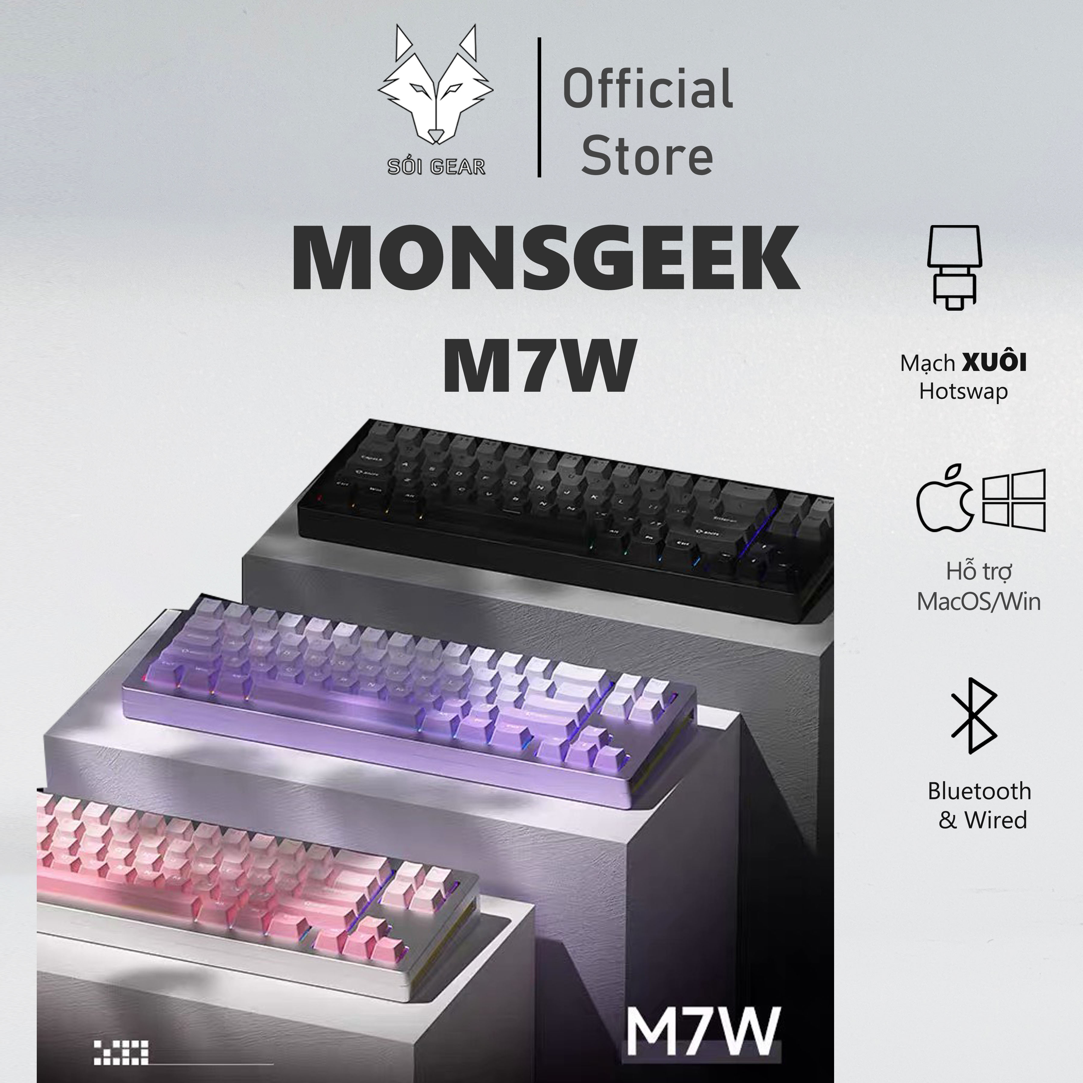 [In Stock] Bàn phím cơ Monsgeek M7W