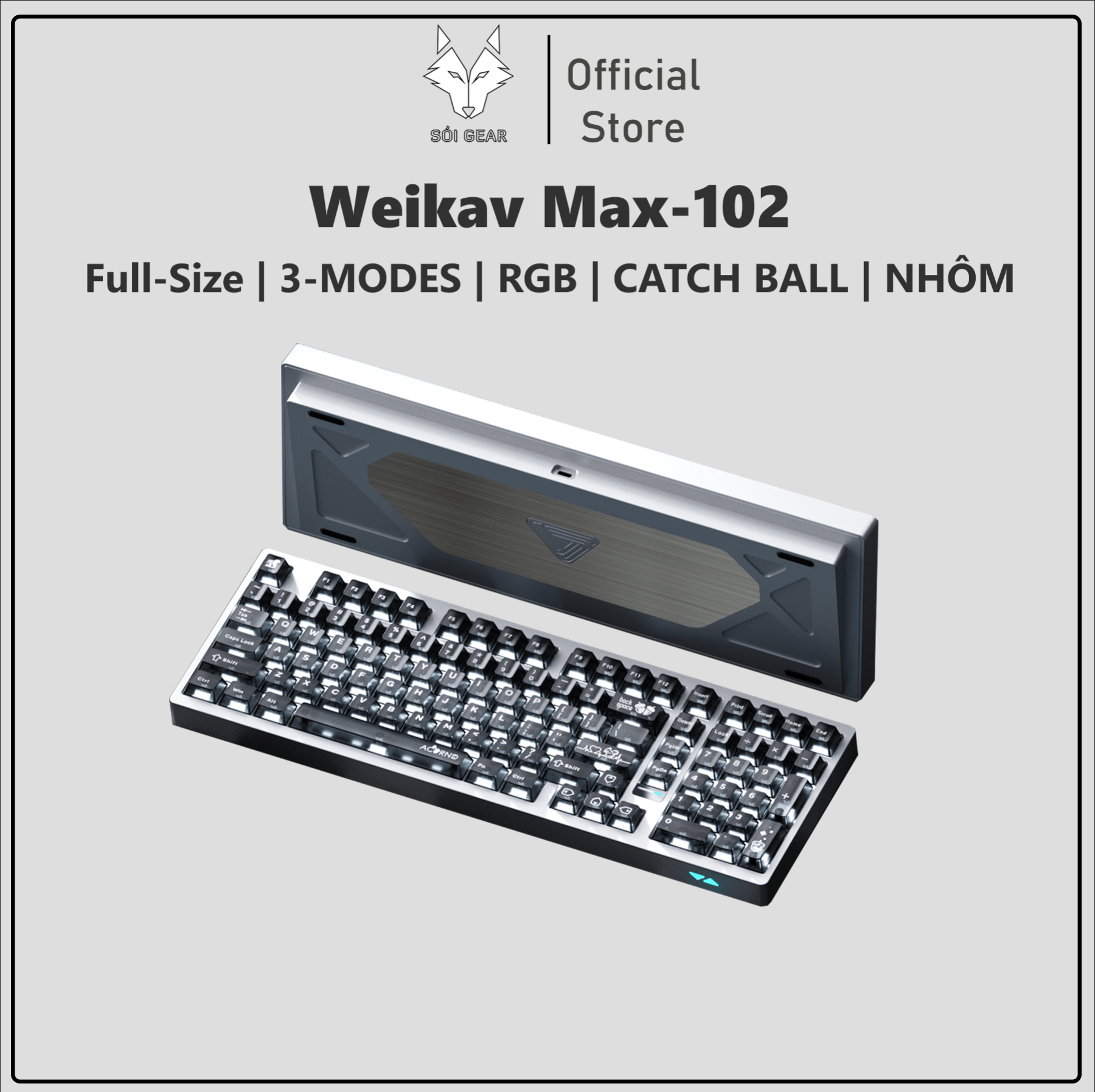 [In Stock] KIT bàn phím Weikav Max-102 | CNC | Catchball | 3 modes