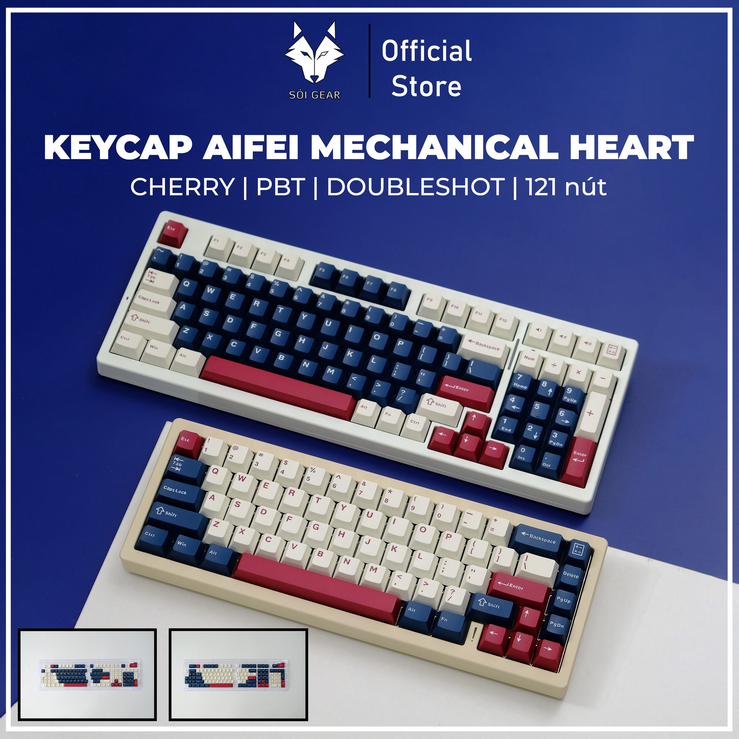 Keycap Cherry Aifei Mechanical Heart PBT Doubleshot