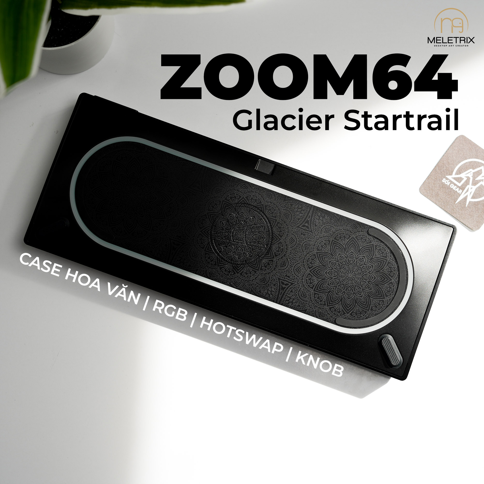 [In Stock] Zoom64 Mechanial Keyboard Kit - Midnight Ink Glow