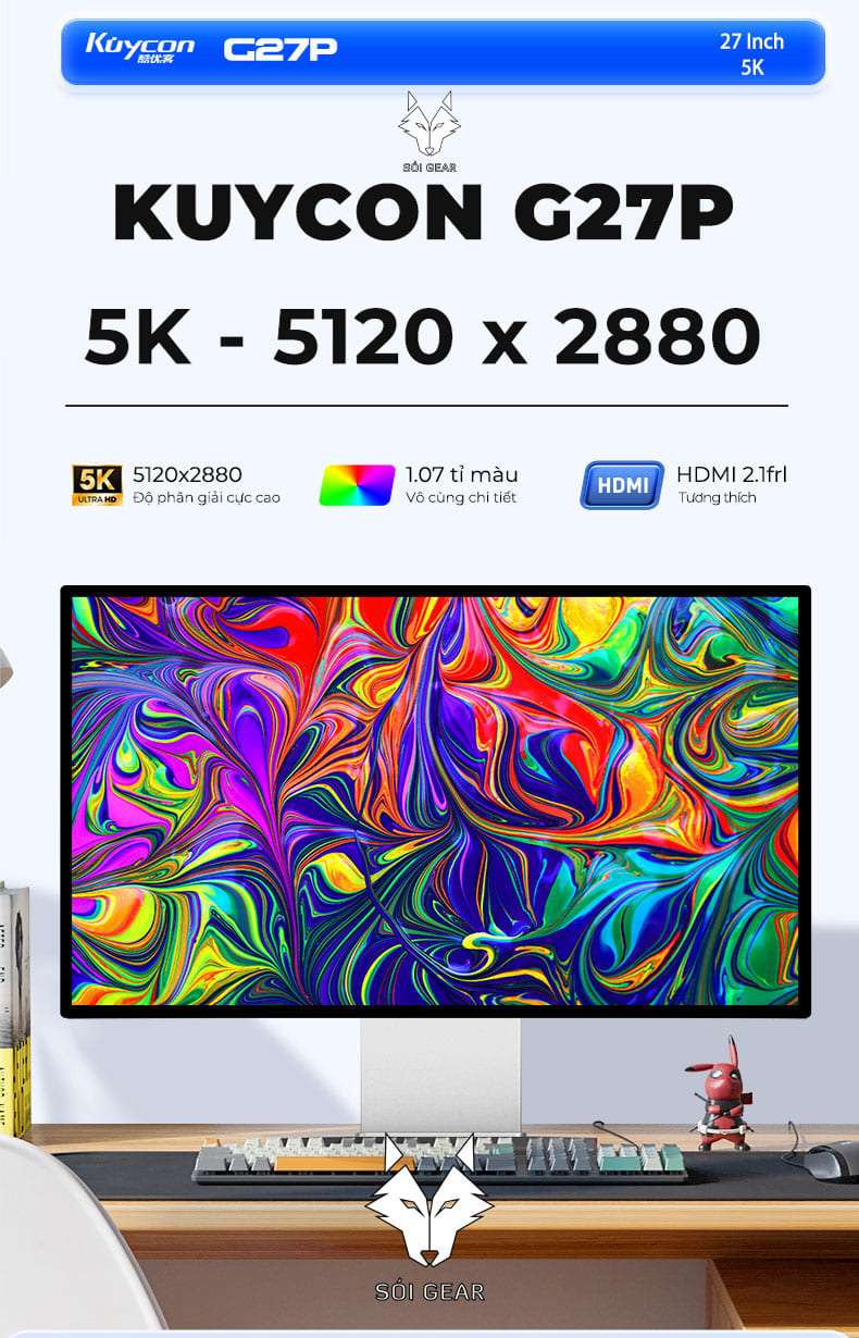 Màn hình Kuycon IPS 5K 60Hz 27 Inch G27P