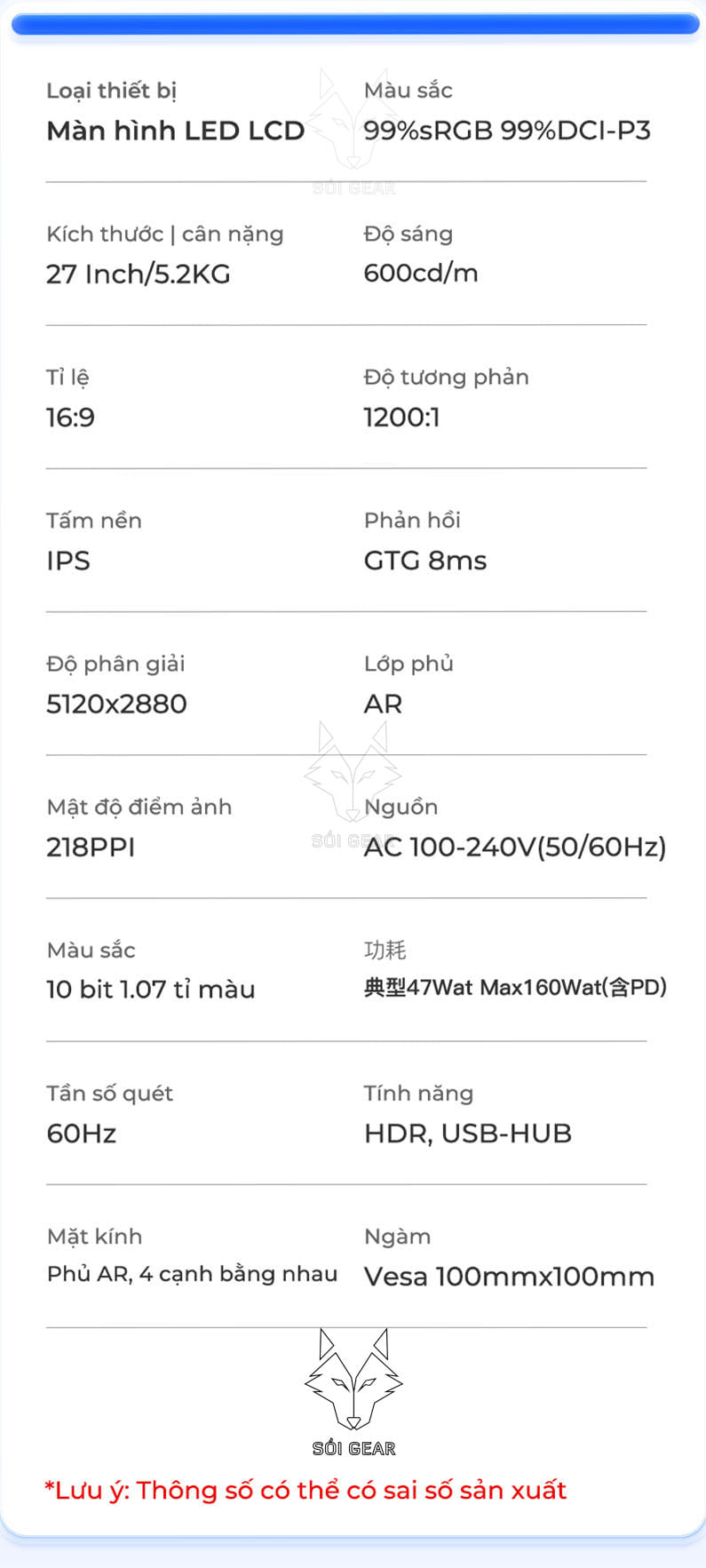 Màn hình Kuycon IPS 5K 60Hz 27 Inch G27P