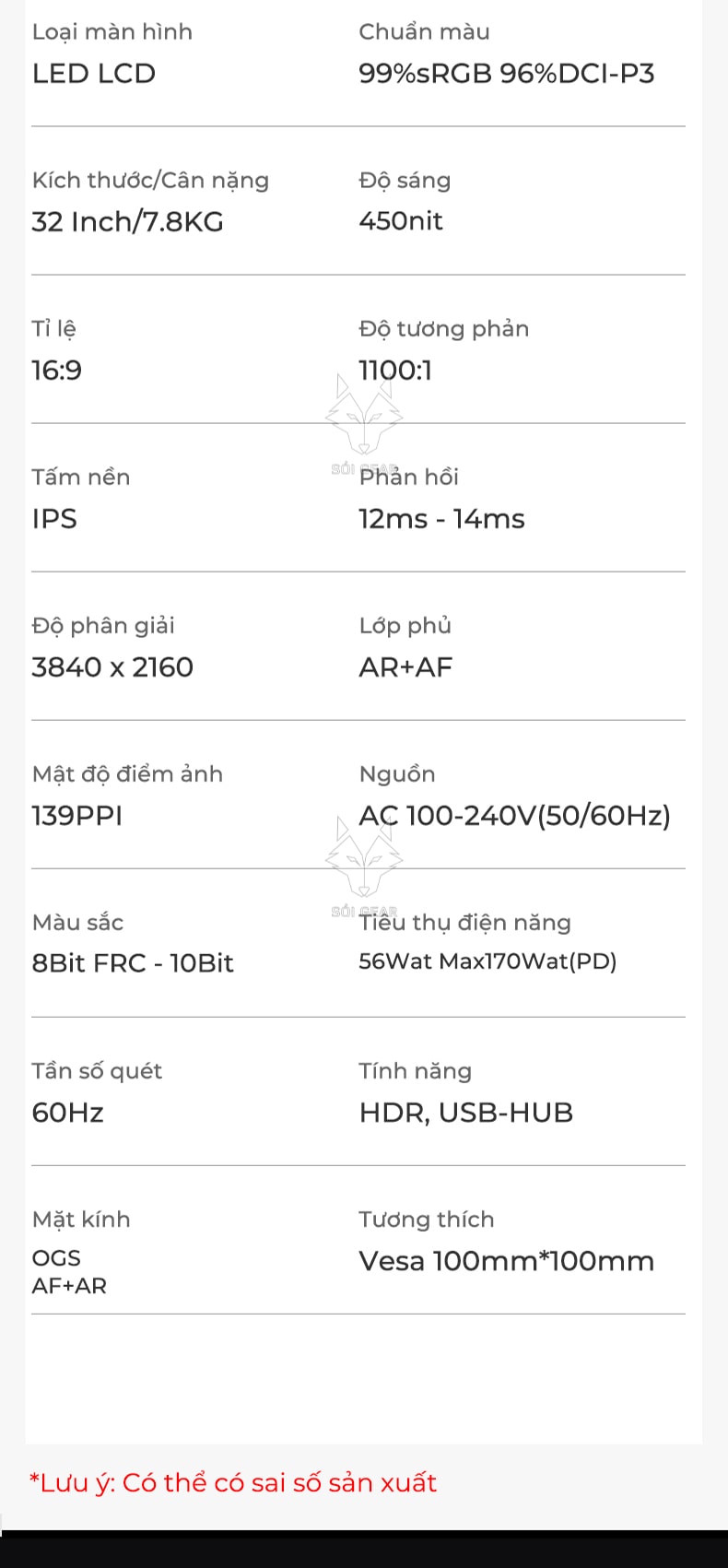 Màn hình Kuycon IPS 4K 60Hz 32 Inch P32U