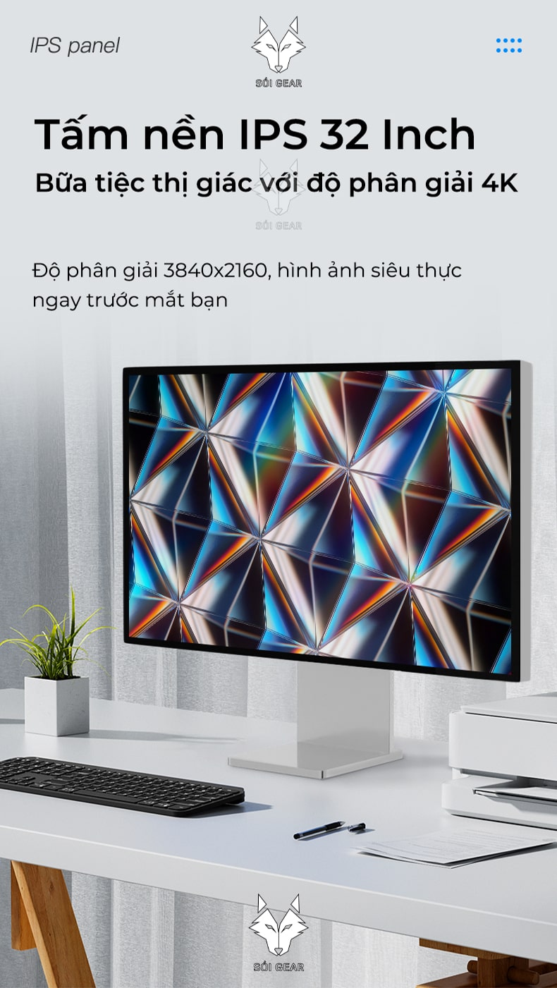 Màn hình Kuycon IPS 4K 60Hz 32 Inch P32U