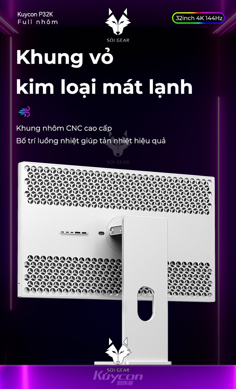 Màn hình Kuycon IPS 4K 144Hz 32 Inch P32K