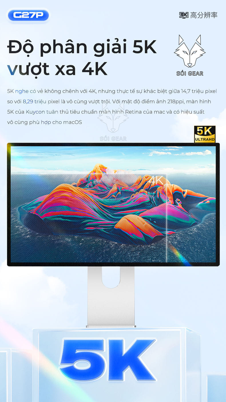 Màn hình Kuycon IPS 5K 60Hz 27 Inch G27P