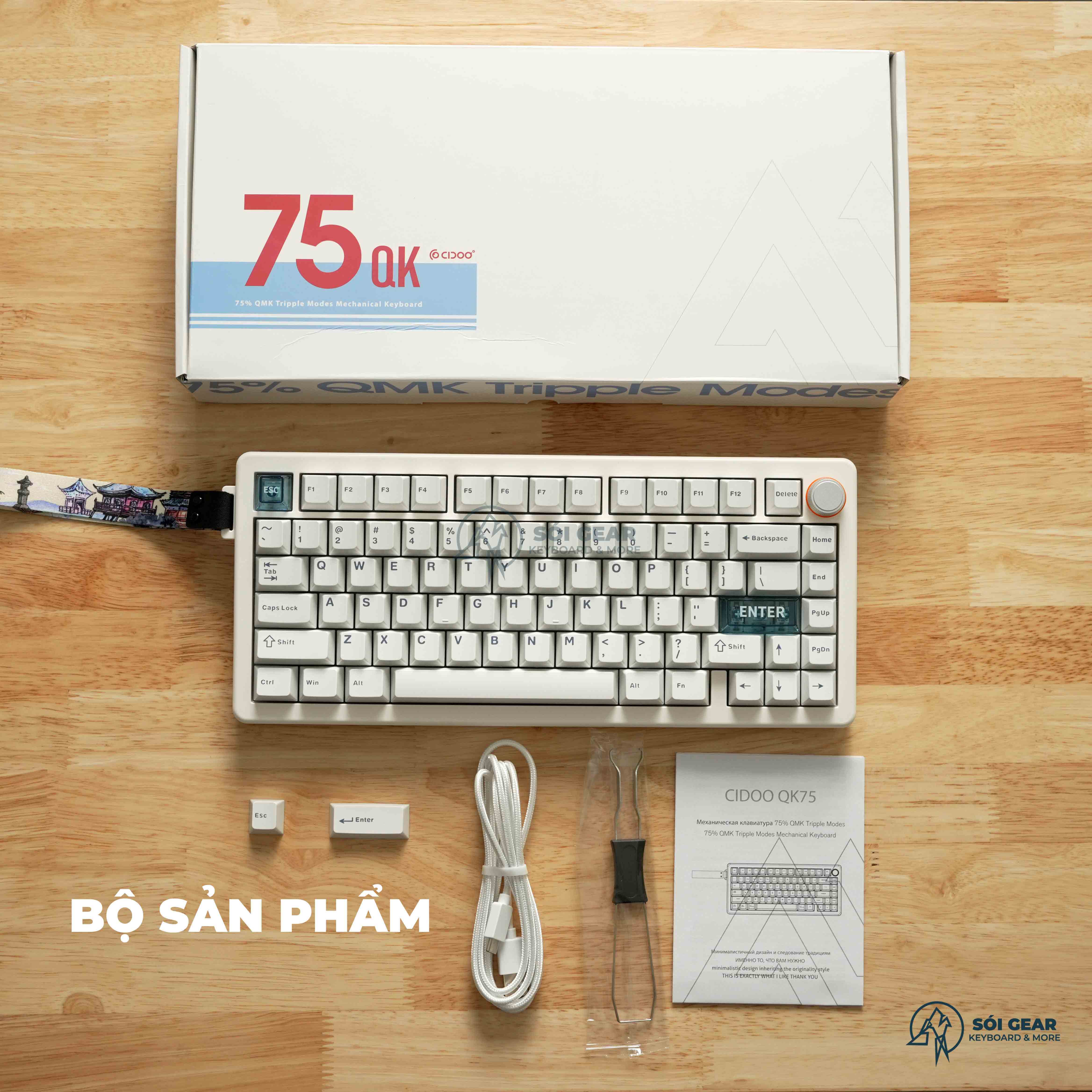[In Stock] Bàn phím cơ CIDOO QK75
