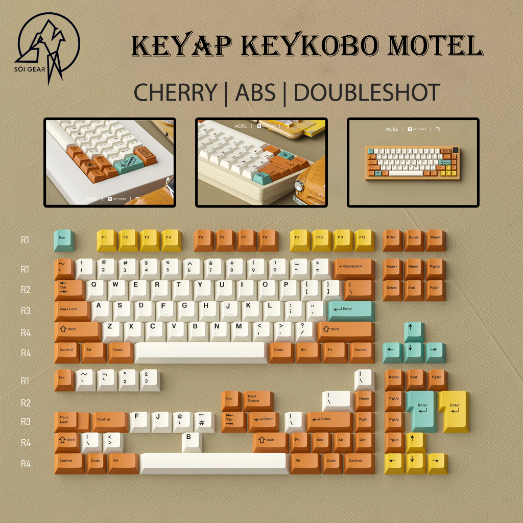 Keycap Cherry KeyKobo Motel ABS Doubleshot