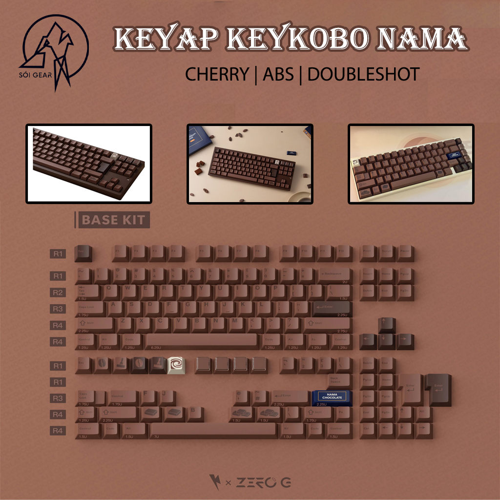 Keycap Cherry KeyKobo NAMA ABS Doubleshot