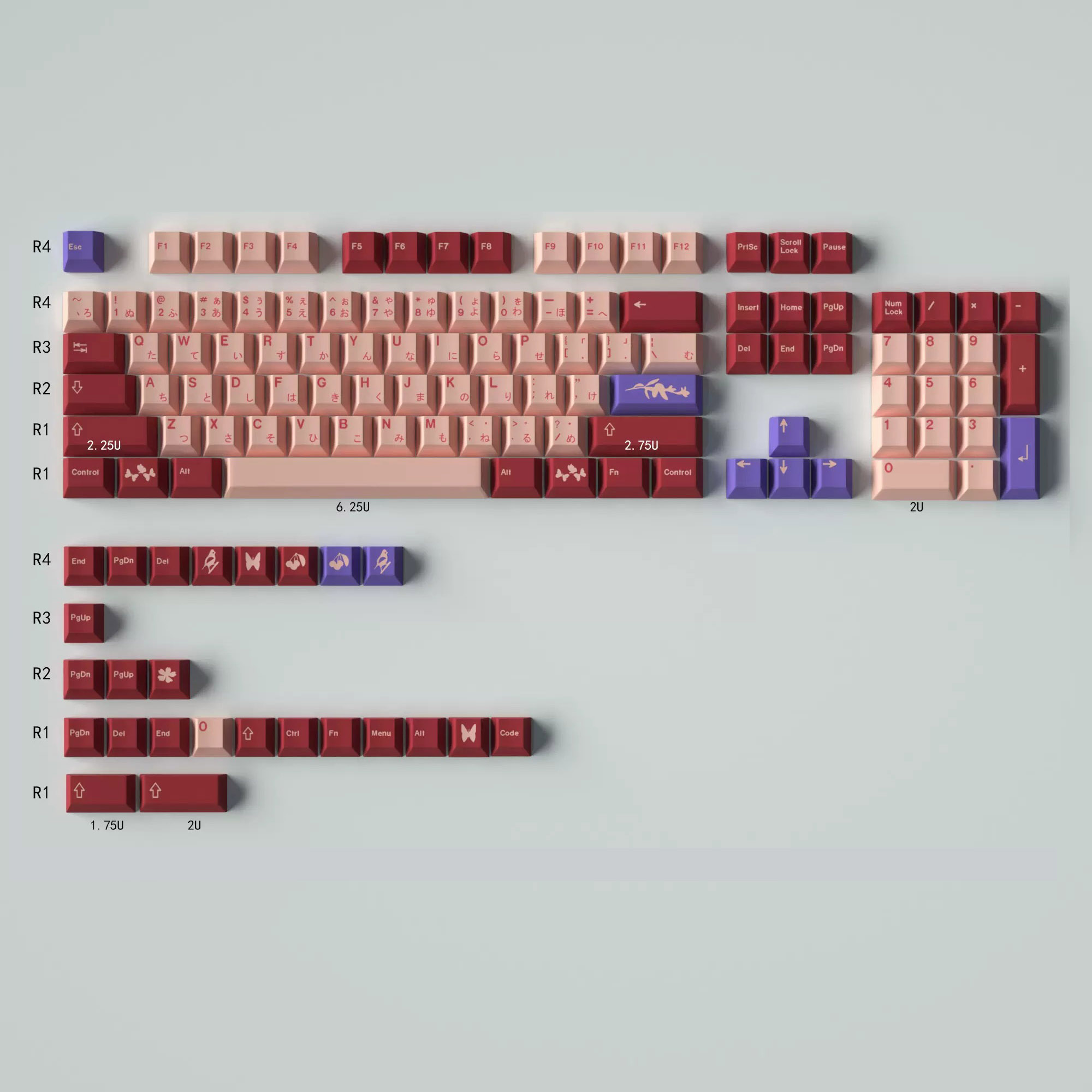 Keycap Mintcaps Cherry Blossom PBT Dyesub
