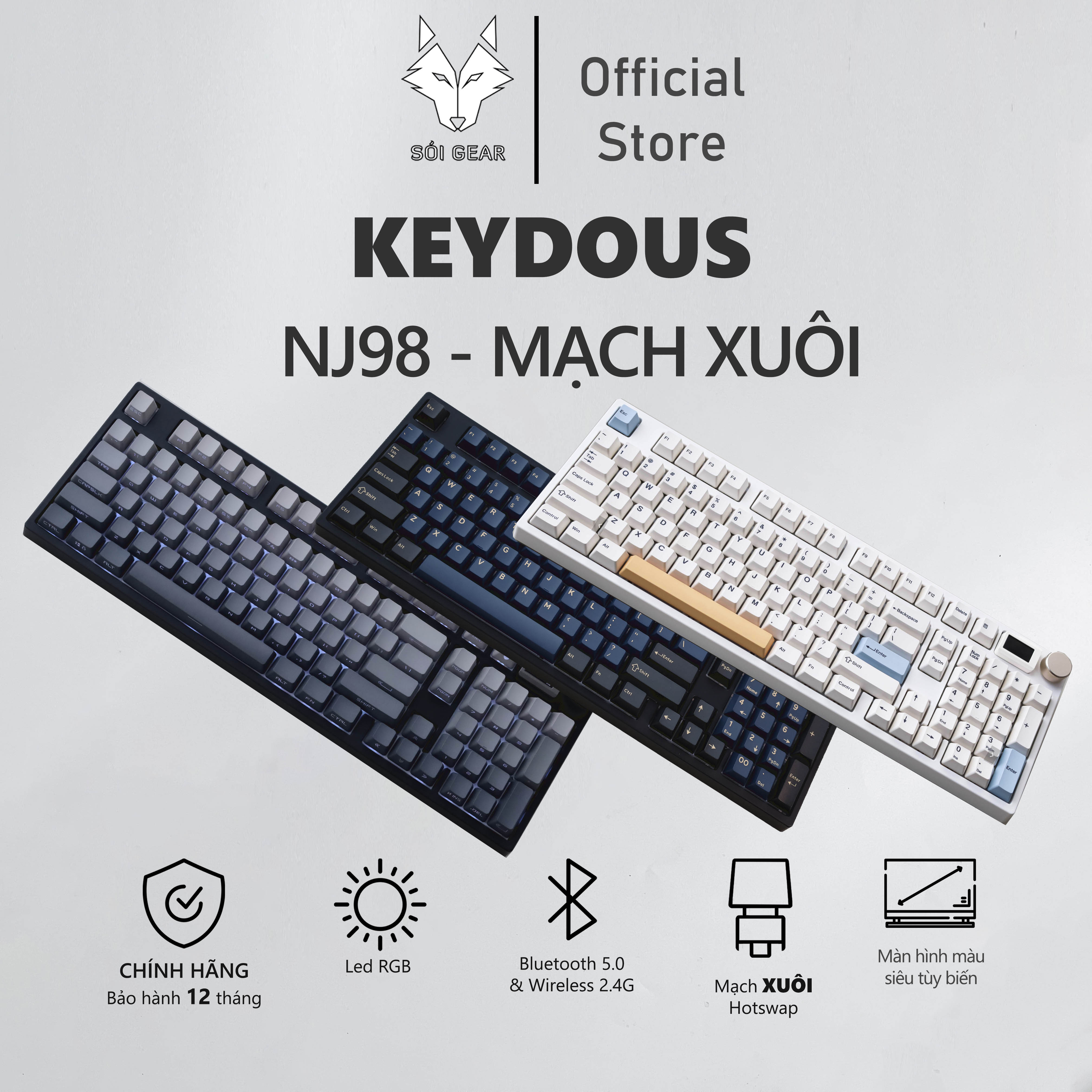 [In Stock] Bàn phím Keyboard KIT Keydous NJ98