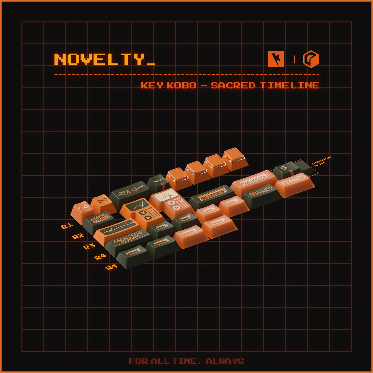 Keycap Cherry KeyKobo Sacred Timeline ABS Doubleshot