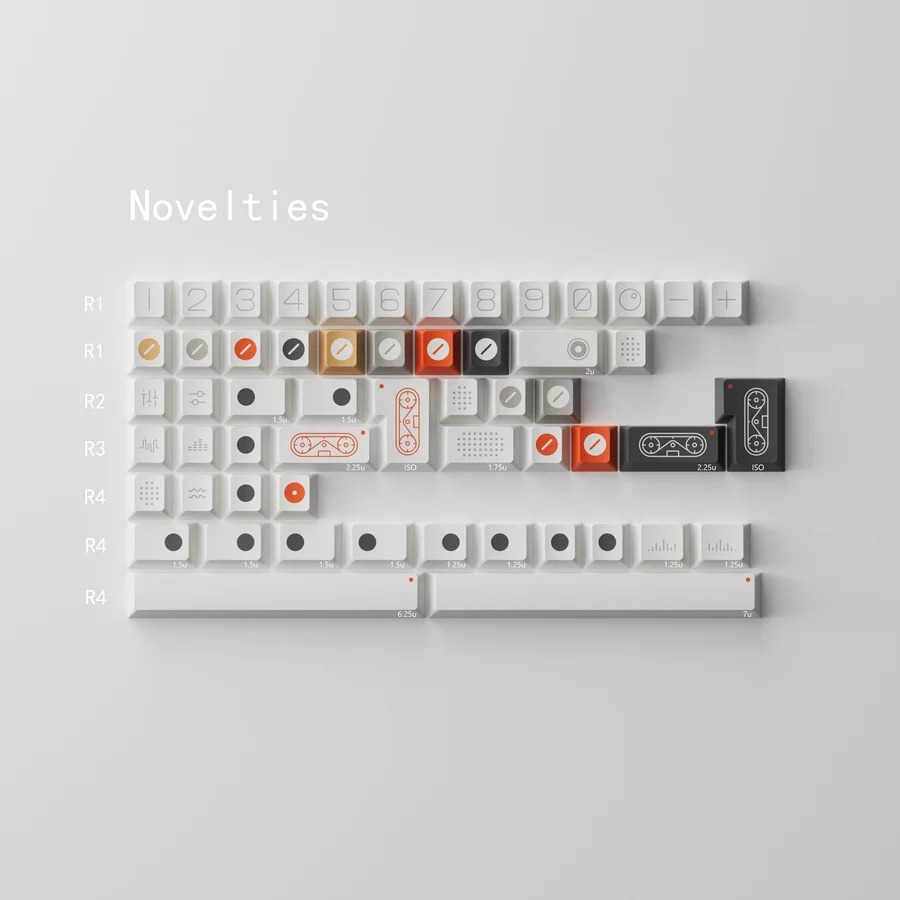 Keycap PBTfans Virtuoso Cherry PBT Dyesub
