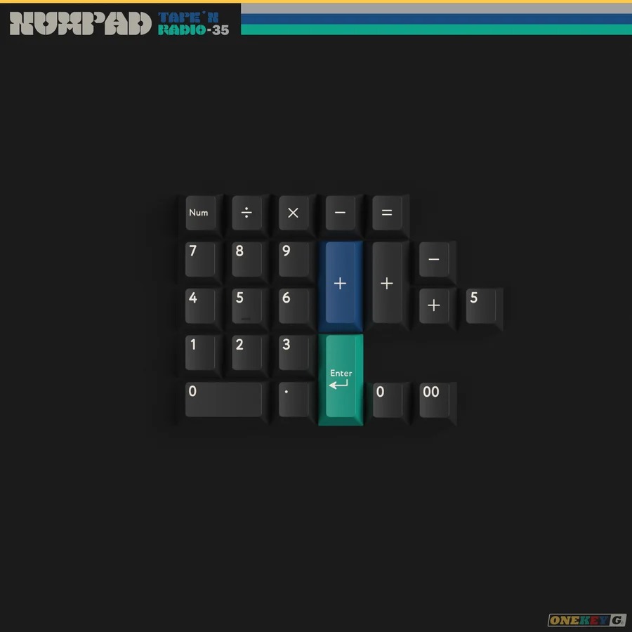 Keycap PBTfans Tape & Radio Cherry PBT Doubleshot