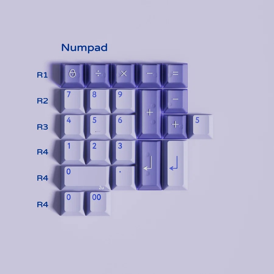 Keycap PBTfans Fairy R2 Cherry PBT Doubleshot