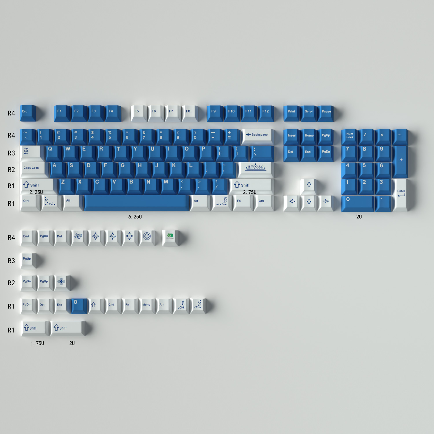 Keycap Mintcaps Cherry Lazurite Sapphire PBT Dyesub