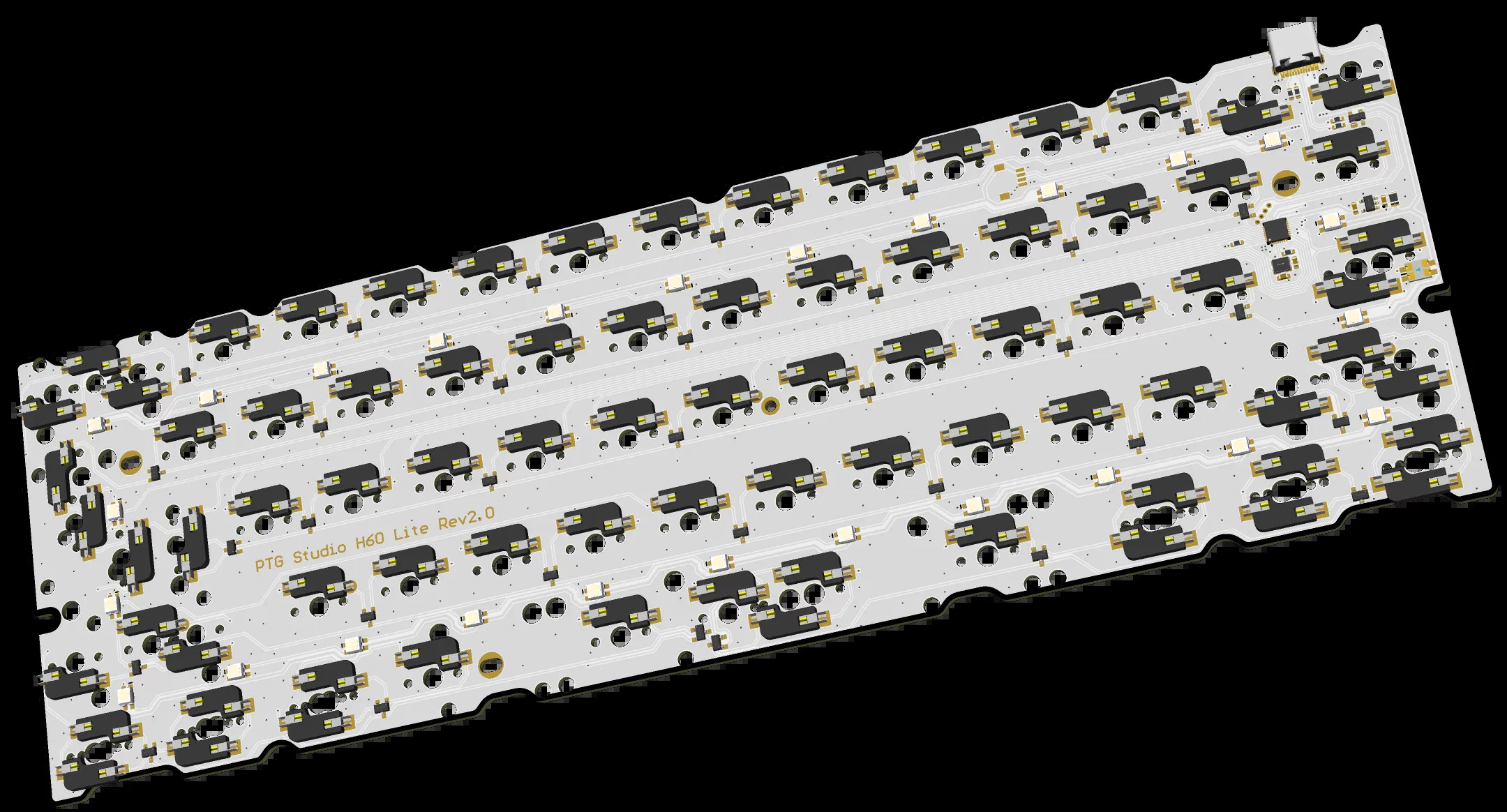 PCB + Plate lẻ 60% cho bàn phím Custom & HE