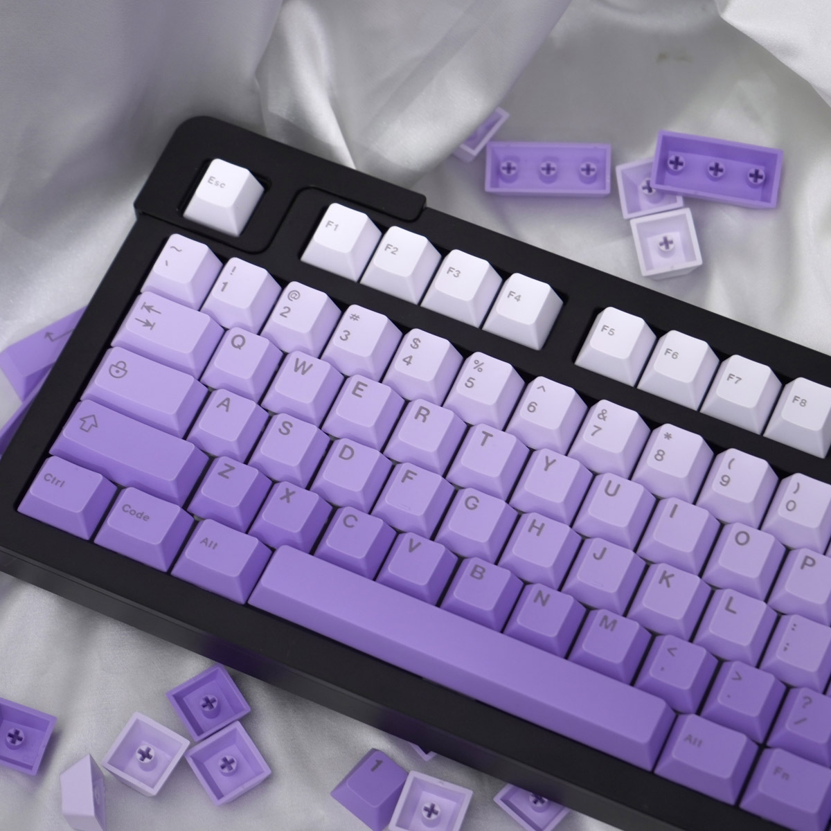 Keycap Cherry Gradient Purple PBT Dyesub (Chữ trên - không xuyên led)