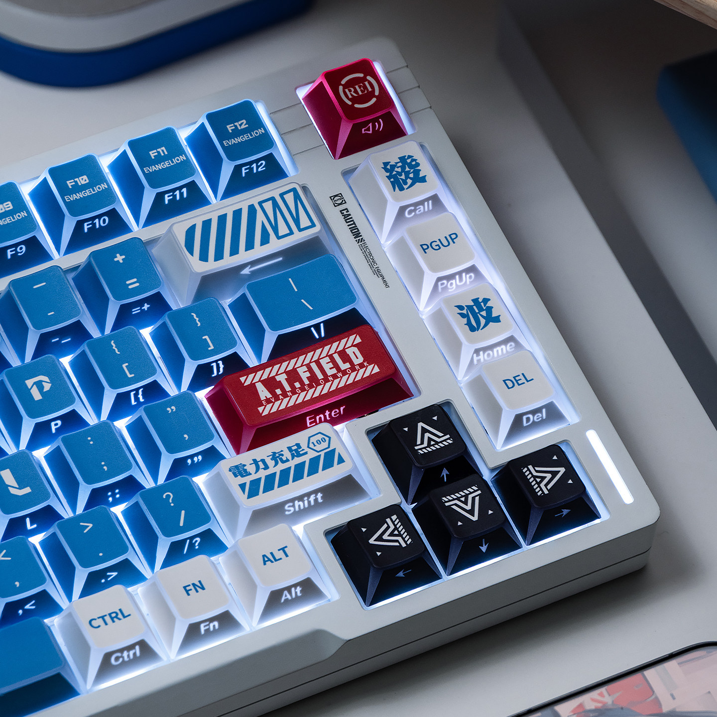 Keycap Mintcap Lilith Evangelion Xuyên Led Cherry PBT Dyesub