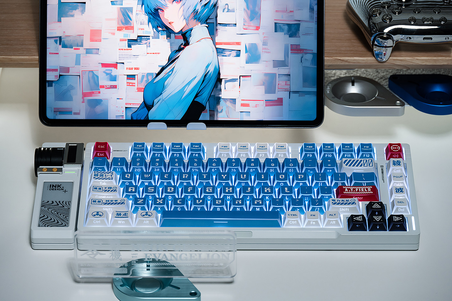 Keycap Mintcap Lilith Evangelion Xuyên Led Cherry PBT Dyesub