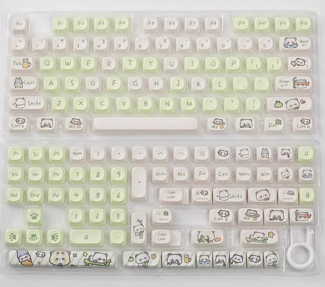 [In-stock] Keycap MOA Milk Green PBT Dyesub