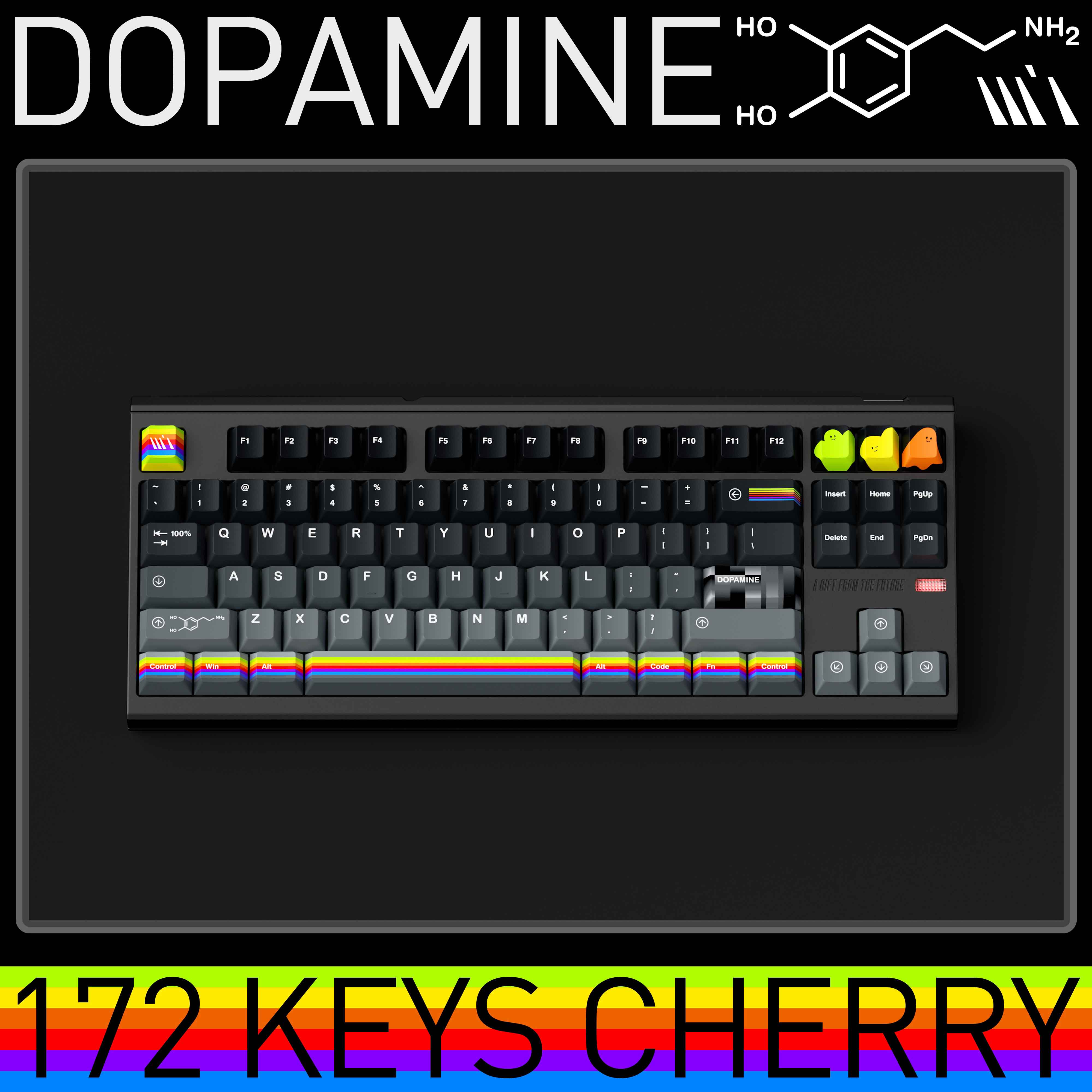 [In Stock] Keycap Cherry Wukds Dopamine PBT Dyesub