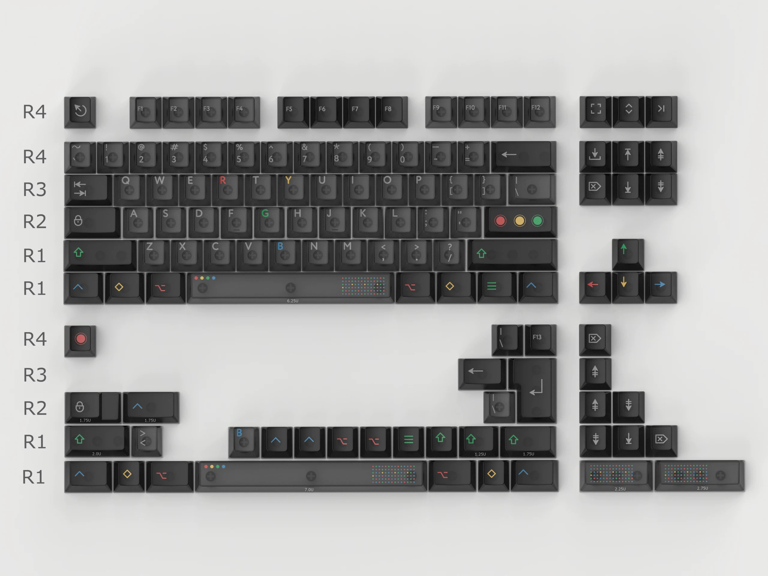 Keycap Aifei Black Light Xuyên led Cherry ABS