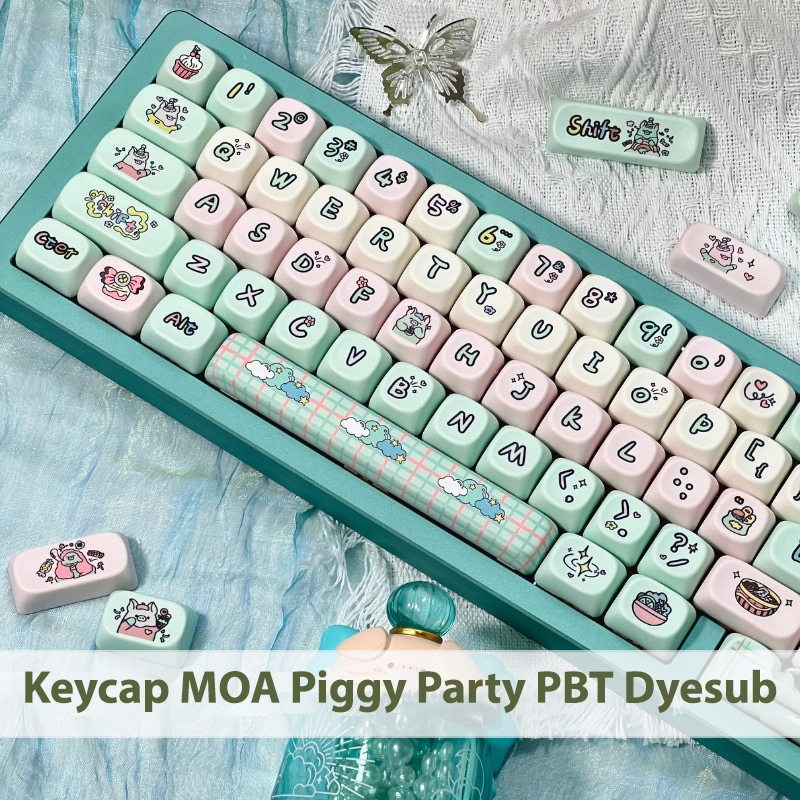 [In-stock] Keycap MOA Piggy Party PBT Dyesub