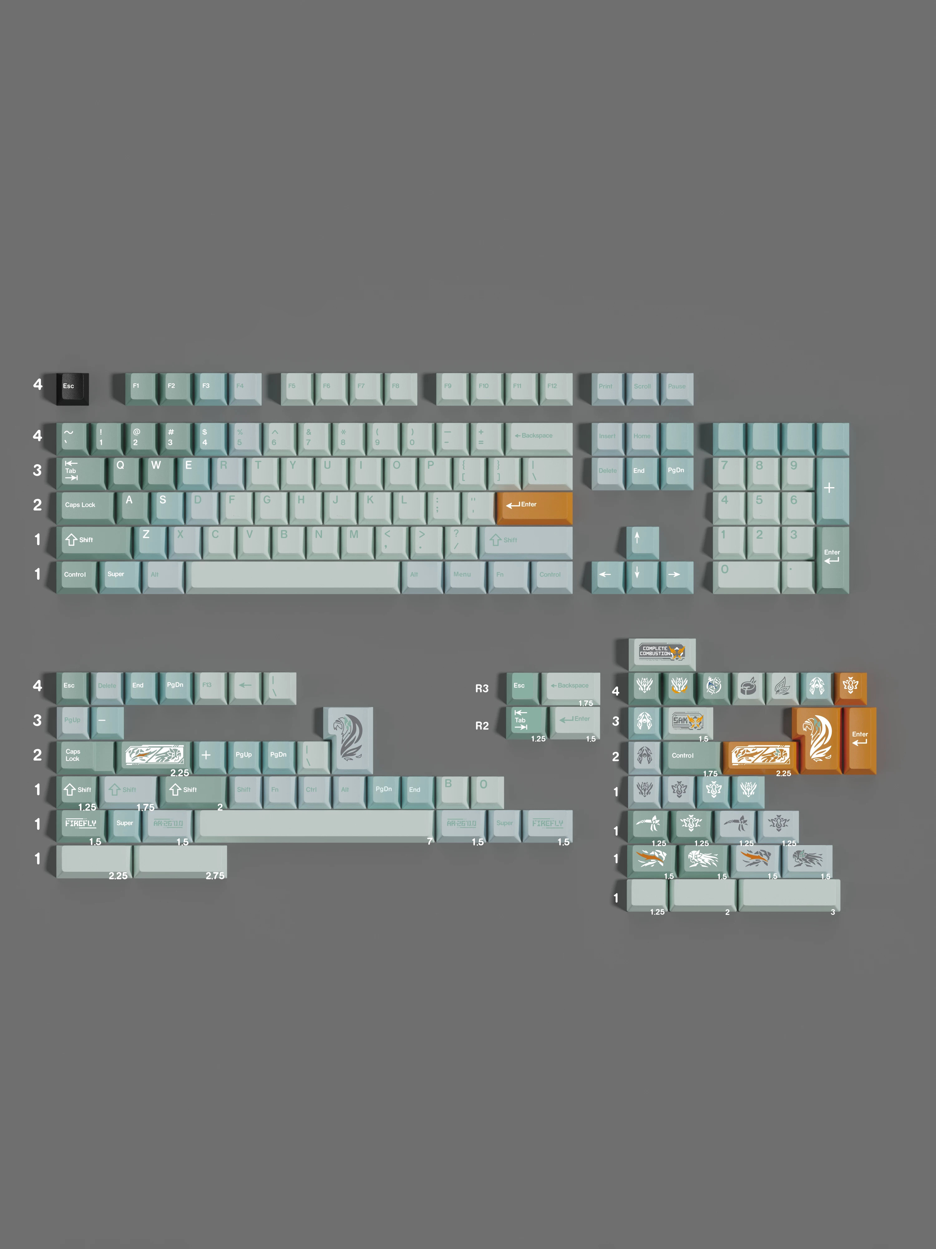 Keycap Walker Green Radiant Cherry PBT Dyesub