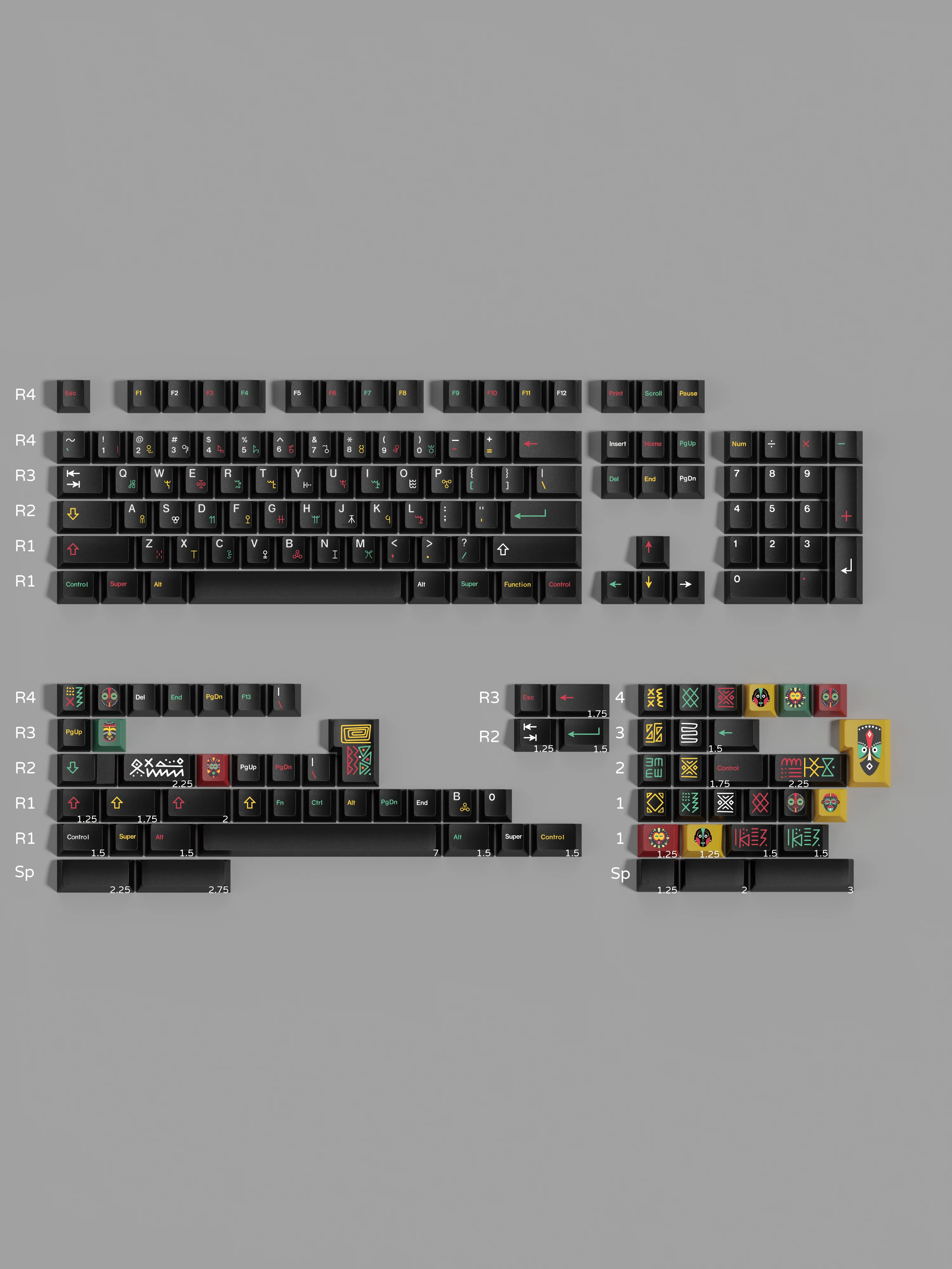 Keycap Walker Tribal Cherry PBT Dyesub