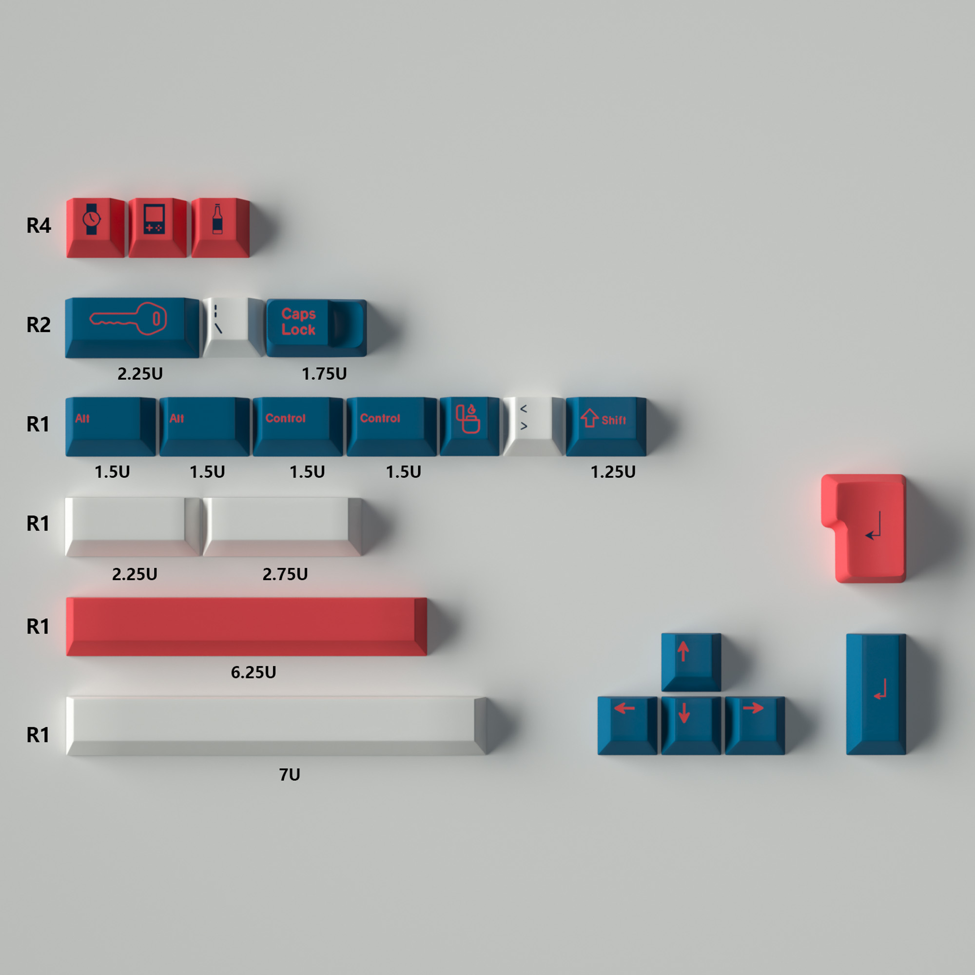 Keycap Mintcaps Cherry Every Day Carry-on PBT Dyesub