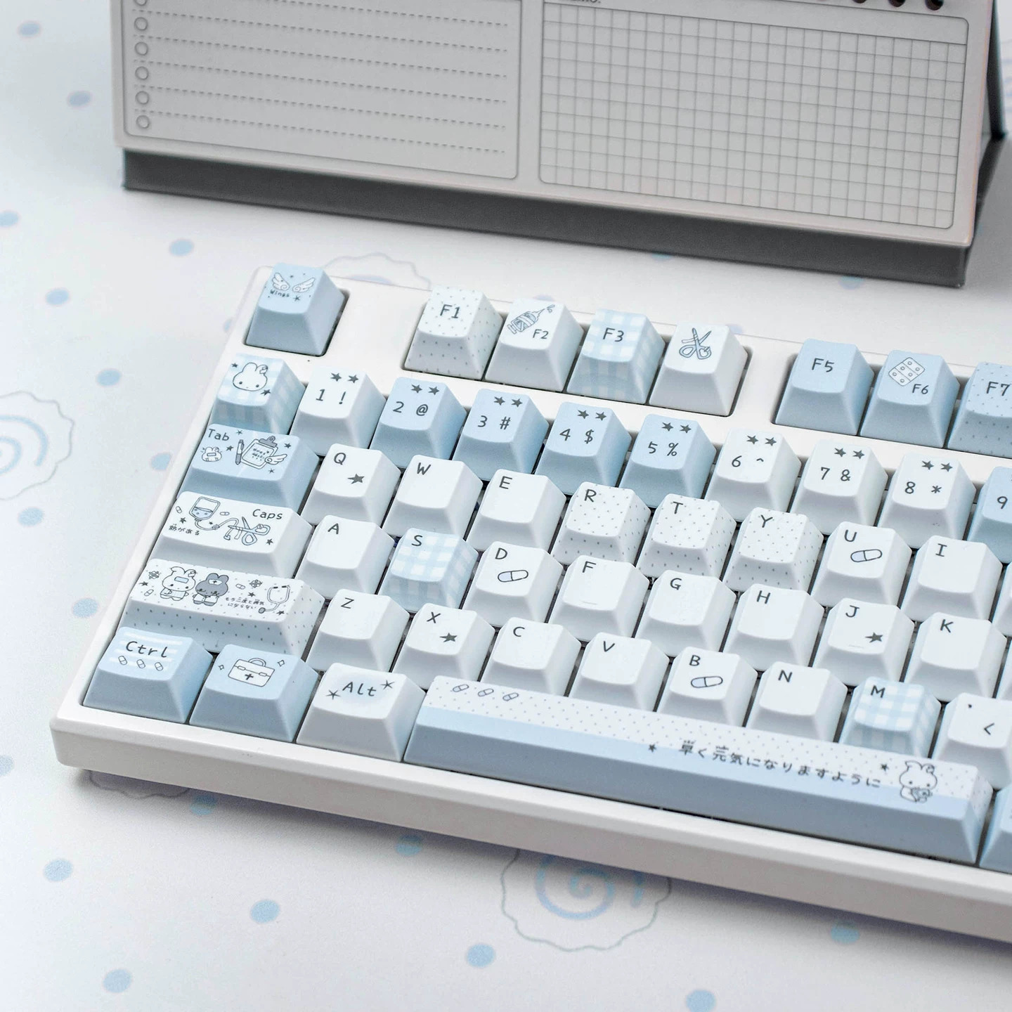 Keycap Mintcap Watercolor Diary Cherry PBT Dyesub
