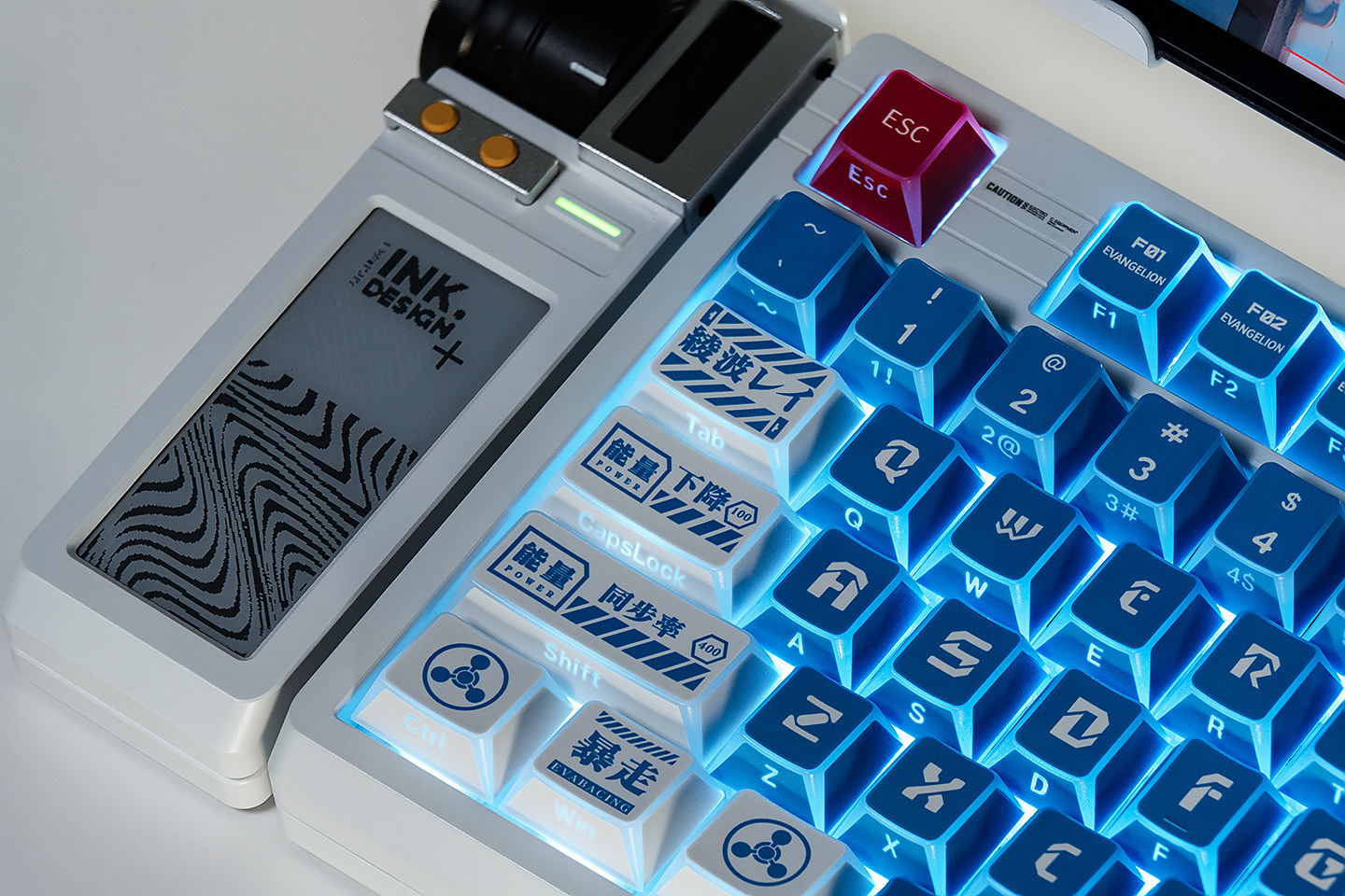 Keycap Mintcap Lilith Evangelion Xuyên Led Cherry PBT Dyesub